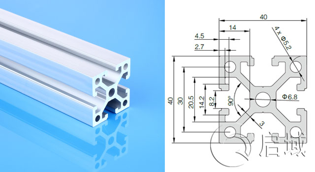 4040EW直角重型铝型材 4040EW直角重型铝型材