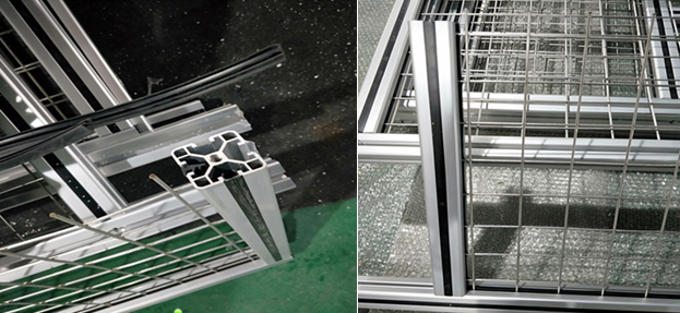 铝型材安装铁丝网